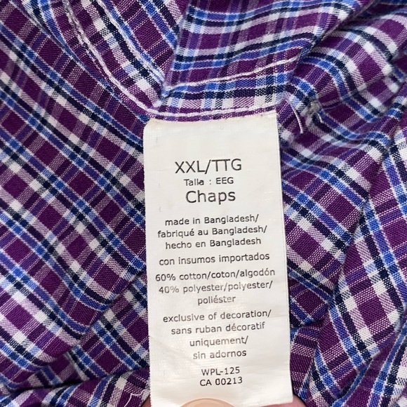 CHAPS Easy Care Short Sleeve Mens Shirt - Picture 9 of 11